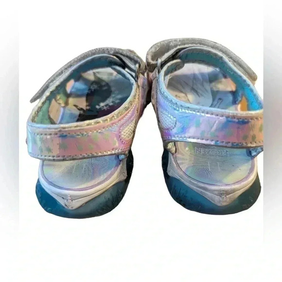 Disney Frozen Sparkles Elsa Light Up Silver Blue Girls Toddler Sandals SZ 11 - Picture 4 of 8
